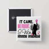 生存者22の乳癌 缶バッジ (正面&裏面)