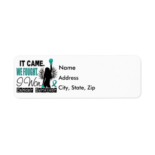 生存者22卵巣がん ラベル (正面)
