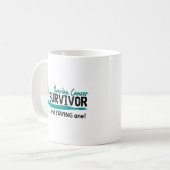 生存者8の卵巣癌 コーヒーマグカップ (正面左)