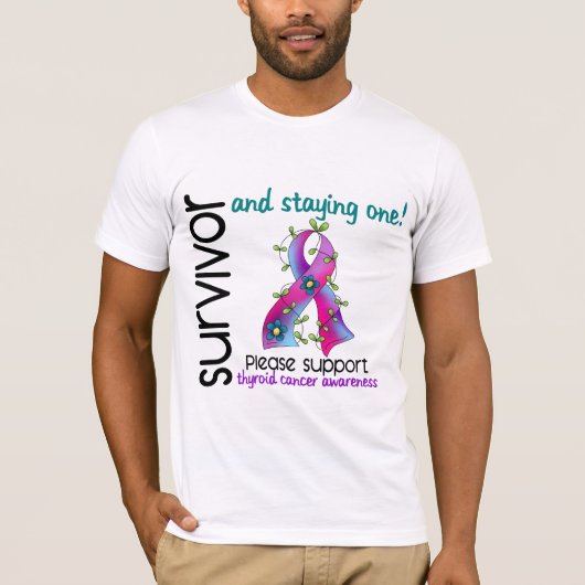 生存者9の甲状腺癌 Tシャツ (正面)
