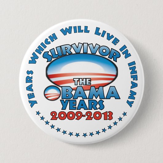 生存者-オバマ年-反オバマ 缶バッジ (正面)