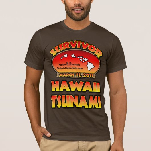 生存者-ハワイの津波 Tシャツ (正面)