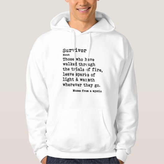 生存者：淡い色のフード付 パーカ (正面)