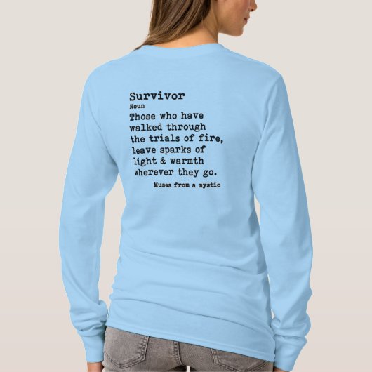 生存者:長袖クルーネック Tシャツ (裏面)