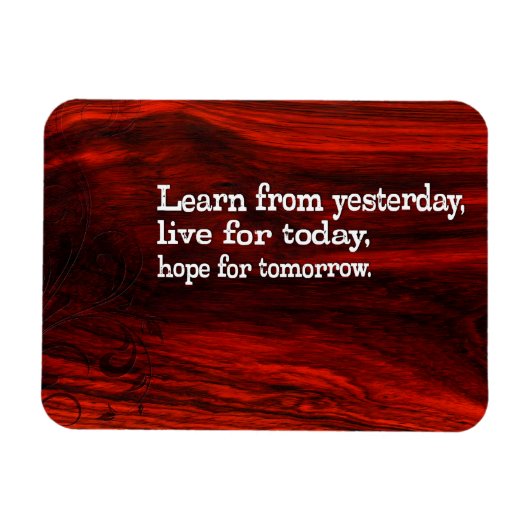 「生学活、希望」引用文フレキシブル感動的 マグネット (横)