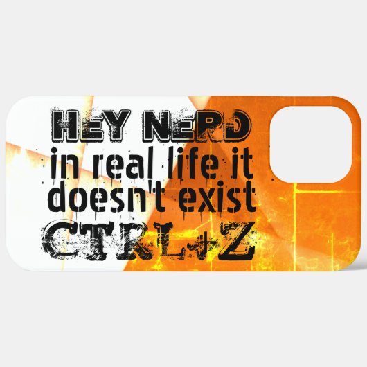 生実在活は元に戻さない、おたくバージョン – オレンジ Case-Mate iPhoneケース (裏面 (横))