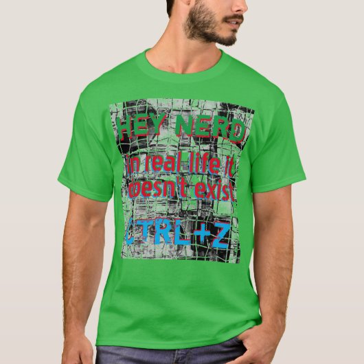 生実在活は元に戻さない、おたくバージョン、緑 Tシャツ (正面)