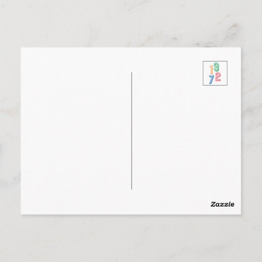生年月年 - 1972 - 50歳の誕生日 ポストカード (裏面)