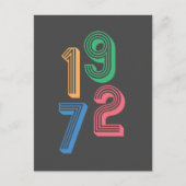 生年月日 - 1972 - 50歳の誕生日 ポストカード (正面)