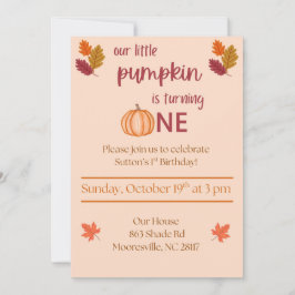 生後1か月の小さなかぼちゃ 招待状