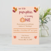 生後1か月の小さなかぼちゃ 招待状 (スタンド正面)