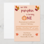 生後1か月の小さなかぼちゃ 招待状 (正面/裏面)