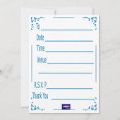 生後1年のお誕生日パーティー招待状 招待状 (裏面)