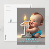 「生後1年の男の子」 ポストカード (正面/裏面)