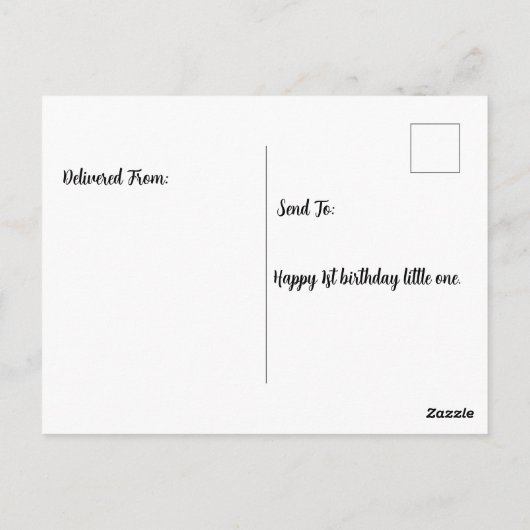 生後1年の赤ちゃん力士 ポストカード (裏面)