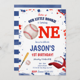 生後1年の野球招待状 招待状