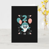 生後2年のサメ カード (黄色い花)