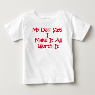 生後6~24ヶ月おもしろいのパパことわざ ベビーTシャツ