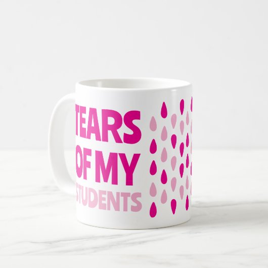 生徒おもしろいの涙で溢れる – 完璧な先生 コーヒーマグカップ (正面左)