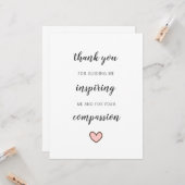 生徒からの可愛い先生メンターの感謝 カード (正面/裏面インサイチュ)