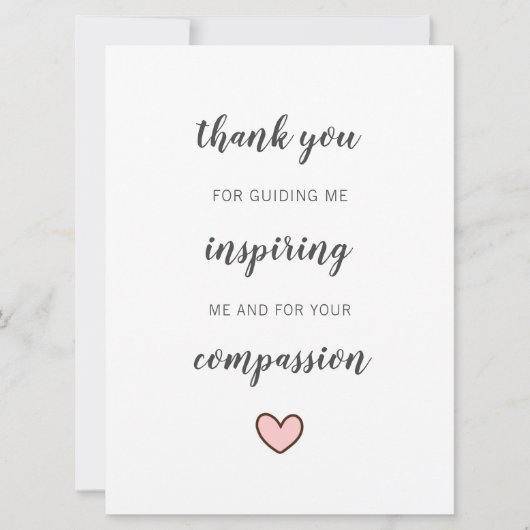 生徒からの可愛い先生メンターの感謝 カード (正面)