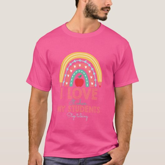 生徒が演説する時ストップは好おもしろいい Tシャツ (正面)