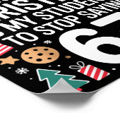 生徒が言う6-7面白いシックスセブン先生クリスマス ポスター (角)