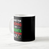 生徒が言う6-7 67シックスセブン面白い先生のクリスマス コーヒーマグカップ (正面左)