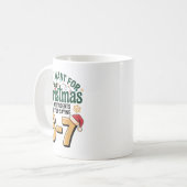 生徒が言う6-7 67シックスセブン面白い先生クリスマス コーヒーマグカップ (正面左)