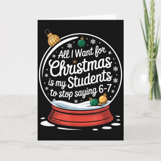 生徒が言う6-7 67 六 七 面白い先生クリス カード (正面)
