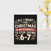 生徒が言う6-7 67 六 七 面白い先生 クリ カード (黄色い花)