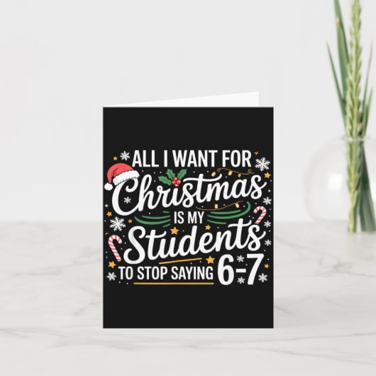 生徒が言う6-7 67 六 七 面白い先生Chr カード (正面)