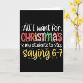 生徒たち 6-7 67 六 七 面白い先生クリス カード (黄色い花)