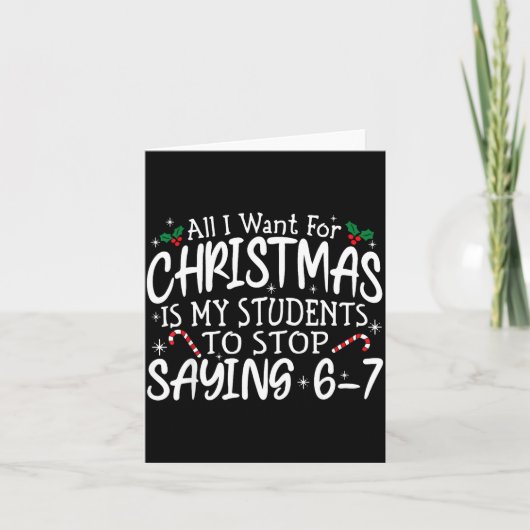 生徒たち 6-7 67 六 七 面白い先生 クリ カード (正面)