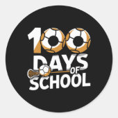 生徒の学校先生子供100日の学校Lac ラウンドシール (正面)