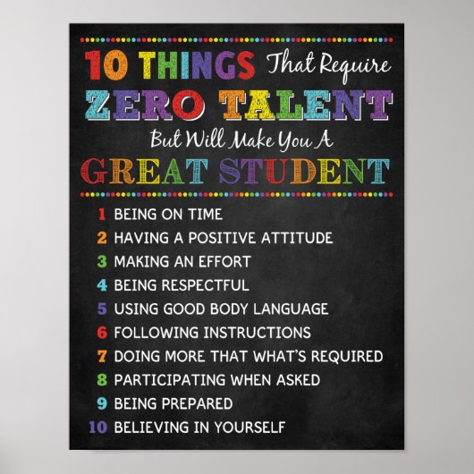 生徒の教室のポスター素晴らしになること10 ポスター (正面)