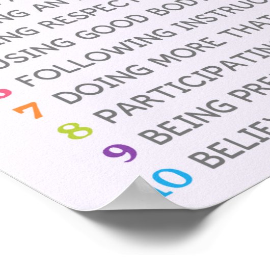 生徒の教室のポスター素晴らしになること10 ポスター (角)