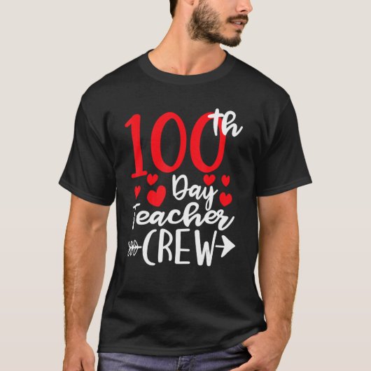 生徒の100日目の先生のクルー ハッピー100日間 S Tシャツ (正面)