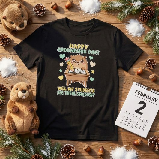 生徒は影を見る?面白い先生 Tシャツ
