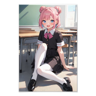 生徒は黒い服を着ている フォトプリント           