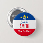 生徒会選挙の投票ボタン 缶バッジ (正面&裏面)