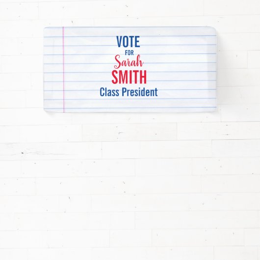 生徒会選挙投票ボタン 横断幕 (インサイチュ)