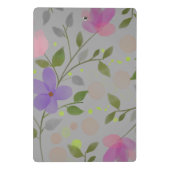 生徒前向きの紫フェミニンの花を咲かせる ミニクリップボード (裏面)