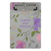 生徒前向きの紫フェミニンの花を咲かせる ミニクリップボード (正面)