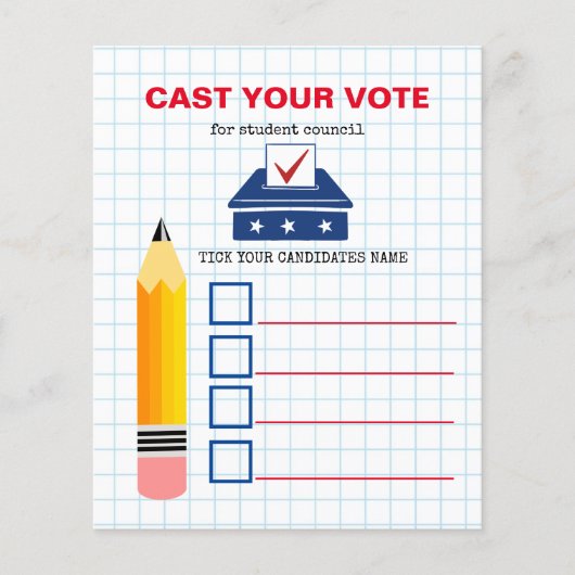 生徒政府の投票チラシ：投票 チラシ (正面)