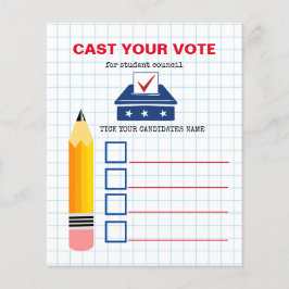 生徒政府の投票チラシ：投票 チラシ