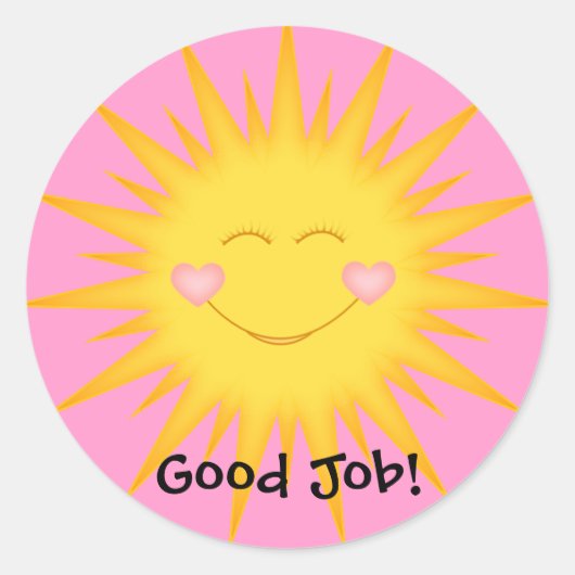 生徒用ステッカー/グッジョブ、よくできました、スーパースチューデント ラウンドシール (正面)