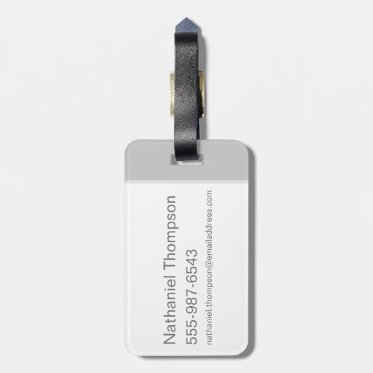 生息地のアニメ動物 ラゲッジタグ (裏面縦)