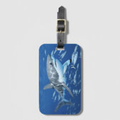 生息地の荷物のラベルのホホジロザメ ラゲッジタグ (正面縦)