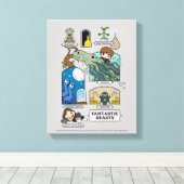 生息地の風刺動物 キャンバスプリント (インサイチュ (ウッドフロア))